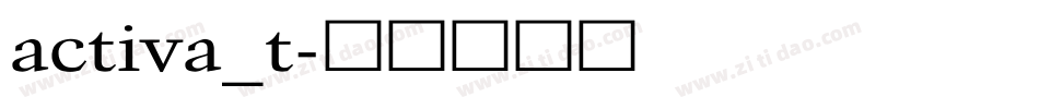 activa_t字体转换