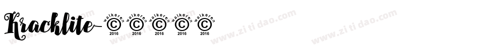 Kracklite字体转换