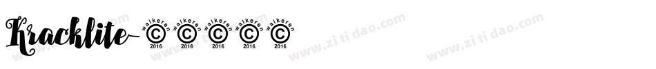 Kracklite字体转换