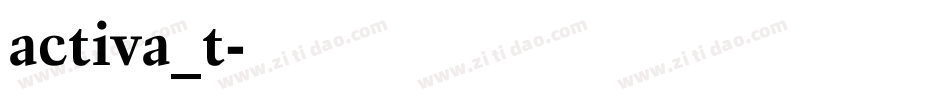 activa_t字体转换