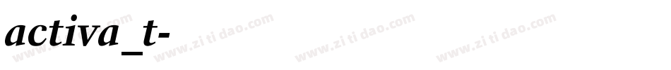 activa_t字体转换
