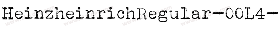 HeinzheinrichRegular-00L4字体转换