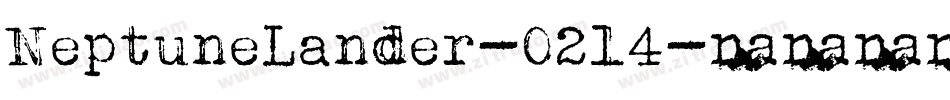NeptuneLander-02l4字体转换