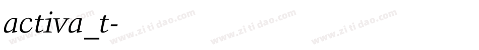 activa_t字体转换