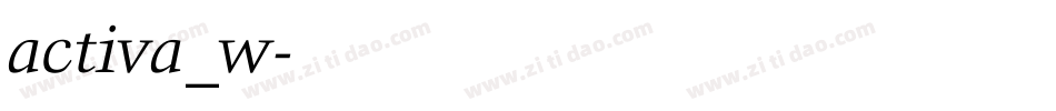 activa_w字体转换