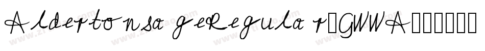AldertonsageRegular-GWWA字体转换