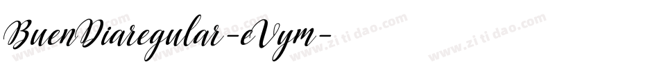 BuenDiaregular-eVym字体转换