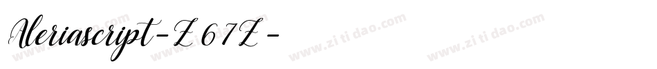 Aleriascript-Z67Z字体转换