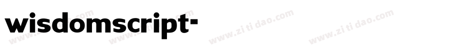 wisdomscript字体转换