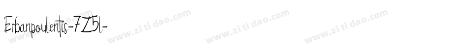 Erbanpoulentis-7Z5l字体转换