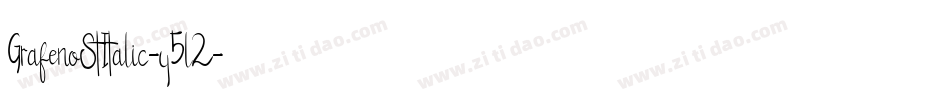 GrafenoStItalic-y5l2字体转换