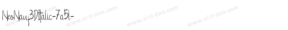 NeoNavy3DItalic-7a5l字体转换