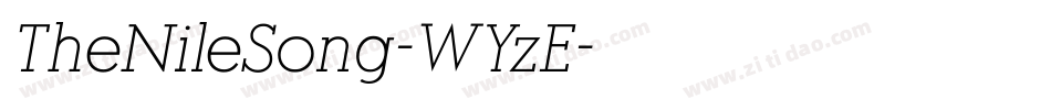 TheNileSong-WYzE字体转换