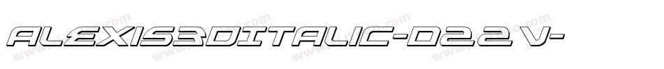 Alexis3DItalic-dZZV字体转换