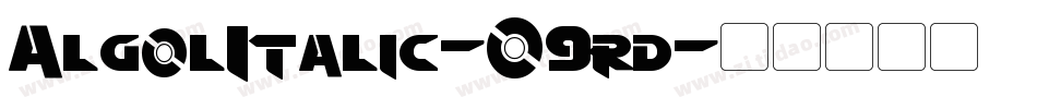 AlgolItalic-O9rd字体转换