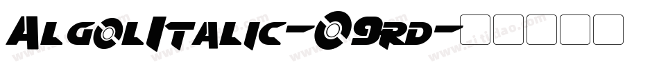 AlgolItalic-O9rd字体转换