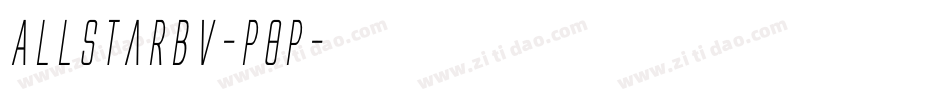 AllStarBv-P8P字体转换