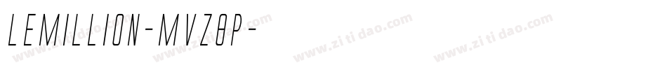 Lemillion-MVZ8P字体转换