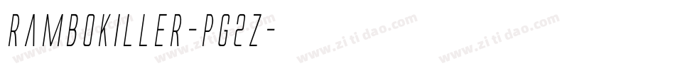 RamboKiller-pg2Z字体转换