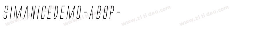 SimaniceDemo-AB8p字体转换 SimaniceDemo-AB8p字体转换