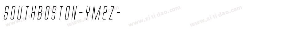 SouthBoston-yM2Z字体转换