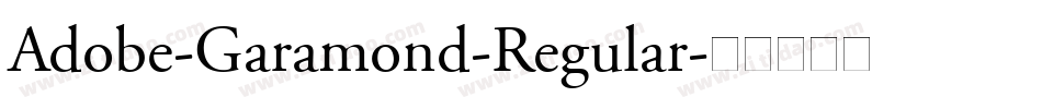 Adobe-Garamond-Regular字体转换