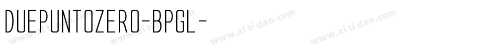Duepuntozero-BPgl字体转换