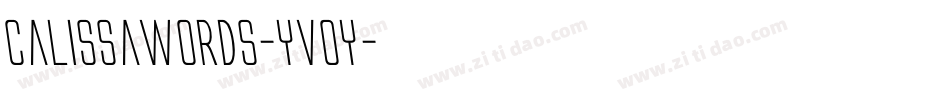 CalissaWords-YvOy字体转换