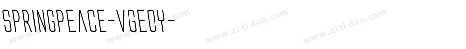 SpringPeace-VGEOy字体转换 SpringPeace-VGEOy字体转换
