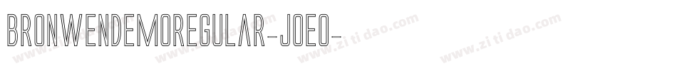 BronwenDemoRegular-j0e0字体转换