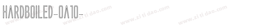 Hardboiled-0a1o字体转换