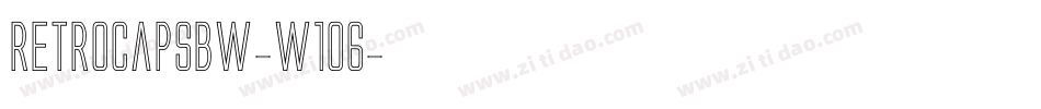 Retrocapsbw-w1O6字体转换