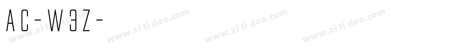 Ac-w3z字体转换