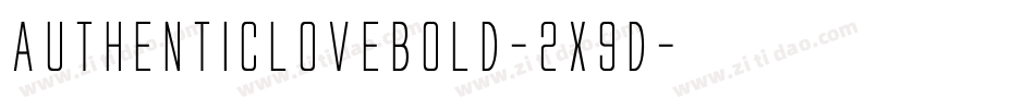 AuthenticLoveBold-2X9d字体转换