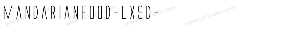 MandarianFood-lX9d字体转换