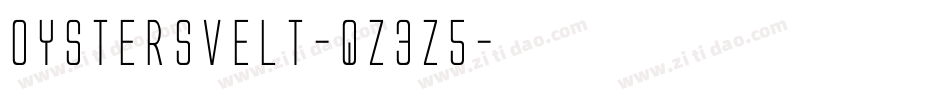 Oystersvelt-qZ3z5字体转换
