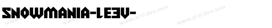Snowmania-lE3V字体转换 Snowmania-lE3V字体转换