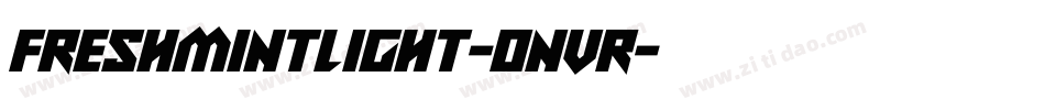 FreshMintLight-0nVr字体转换