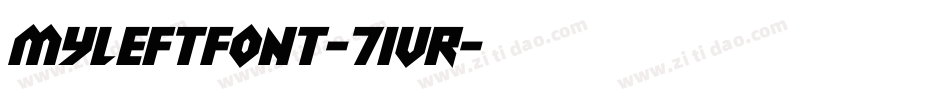 MyLeftFont-71vR字体转换