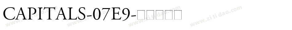 Capitals-07E9字体转换