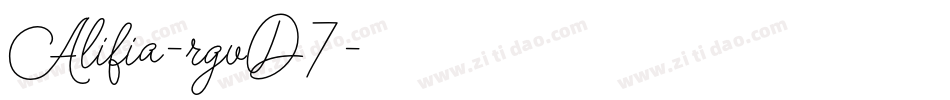 Alifia-rgvD7字体转换