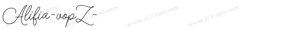 Alifia-vopZ字体转换