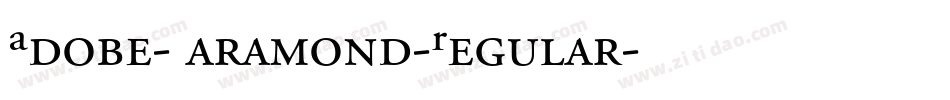 Adobe-Garamond-Regular字体转换