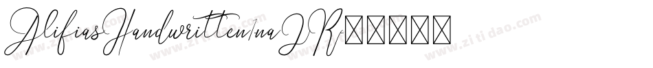 AlifiasHandwritten1-naJR字体转换