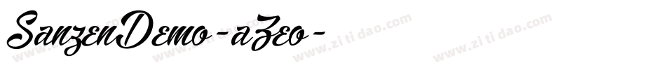 SanzenDemo-aZeo字体转换