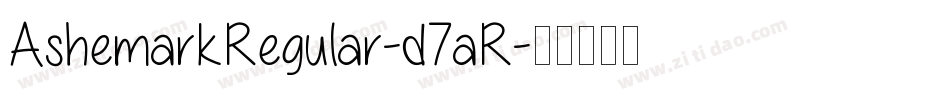 AshemarkRegular-d7aR字体转换