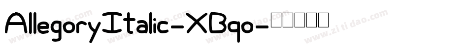 AllegoryItalic-XBqo字体转换