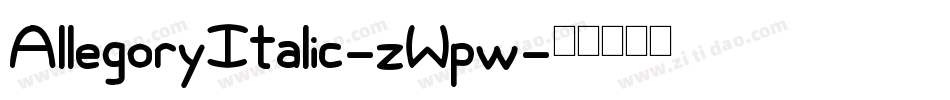 AllegoryItalic-zWpw字体转换
