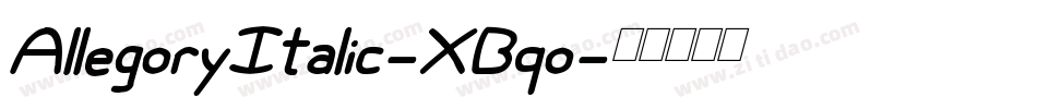 AllegoryItalic-XBqo字体转换