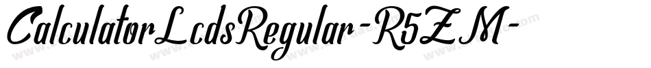 CalculatorLcdsRegular-R5ZM字体转换